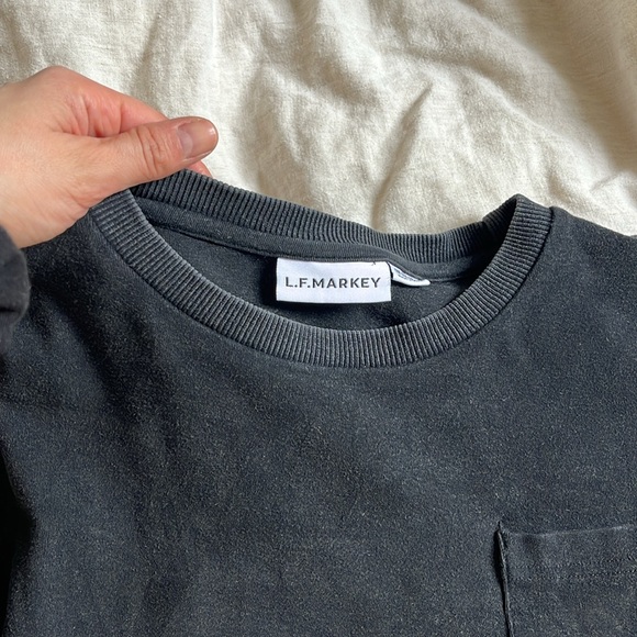 L.F. Markey black stretchy boxy shirt - Picture 3 of 4